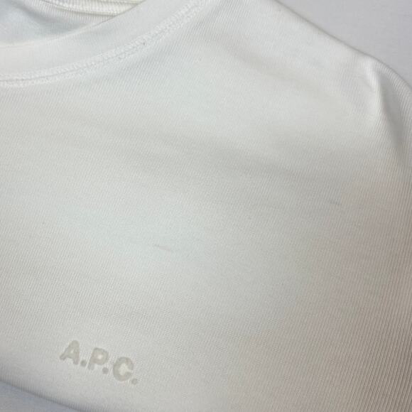 A.P.C. Lewis Fitted Boxy T Shirt Men's XL Embroidered Logo Minimalist - Picture 10 of 11